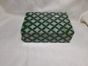 CAJA DE ALMACENAMIENTO DE JOYERÍA MDF Y RESINA CON INCRUSTACIONES DE MADRE DE PERLA DECORATIVA AL POR MAYOR - Product Image 2