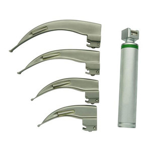 Ensemble d'instruments de laryngoscope en acier inoxydable de qualité supérieure à 4 lames pour usage professionnel en ORL hospitalier, chirurgical complet - Product Image 2