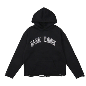 Sudadera con Capucha de Alta Calidad con Pedrería, 100% Algodón, Transpirable, Ecológica, Corte Holgado, para Hombre, Fabricante OEM, Venta al Por Mayor - Product Image 1