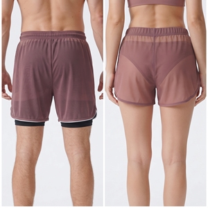 Shorts en maille transparente avec taille élastique Shorts en maille transparente pour hommes 100% polyester Shorts en maille à séchage rapide Unisexe - Product Image 2