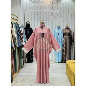 New Selling <b>Abaya</b> Modest Dubai Beaded Sequined Long Sleeve <b>Abaya</b> Muslim Traditional Handmade Wedding Women Breathable V Neck - Product Image 1