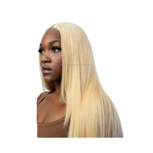 Lace Front Indian Remy Hair Straight Wig Soft Natural Color Full <b>Head</b> - Product Image 3
