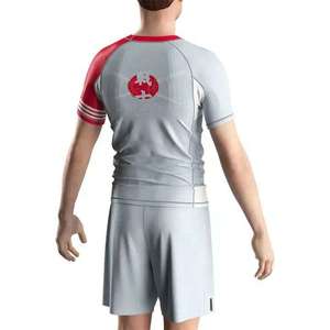 เสื้อรัดรูปแขนสั้นผู้ชาย ยืดหยุ่นสูง สำหรับ MMA BJJ ยิวยิตสู แห้งเร็ว ป้องกันรังสียูวี เหมาะสำหรับออกกำลังกาย เล่นกีฬา และว่ายน้ำ - Product Image 4