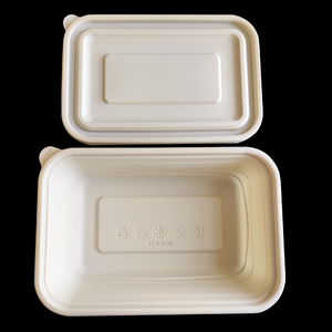 <b>Biodegradable</b> Disposable Split Lunch Box Food <b>Packaging</b> Container with Multiple Compartments for Takeaway Catering - Product Image 1