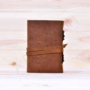 Brown Leather Notebook With Strep Closure Bound Journal, Wood Free Handmade Paper Book Travel Distressed Leather Cover Diary - Product Image 2