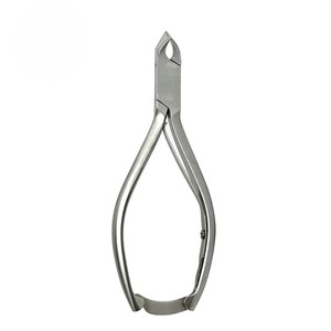 14cm Stainless Steel Oblique <b>Cut</b> Nail Pliers <b>Angled</b> Jaws Single Spring Heavy Duty Podiatry Toenail Clipper - Product Image 4
