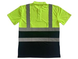 Camiseta Reflectante de Alta Visibilidad de Secado Rápido con Logotipo Personalizado, Camiseta Polo de Seguridad Reflectante para Trabajo en Construcción - Product Image 2