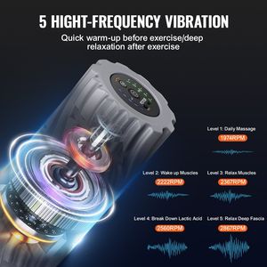 Rullo Massaggiante Elettrico a 5 Velocità, 40 cm, Ricaricabile, in Schiuma EVA ad Alta Densità, con 3 Modalità di Vibrazione - Product Image 4