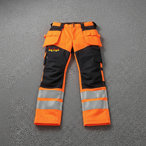 Pantalons de sécurité réfléchissants, vêtements de travail haute visibilité, durables et résistants pour les travailleurs du bâtiment, fournisseur de pantalons de travail OEM - Product Image 3