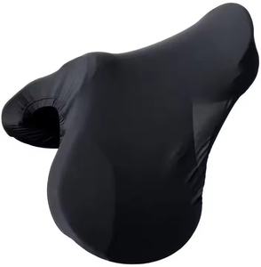Black Fitted Saddle <b>Cover</b> English Riding <b>Protector</b> Equestrian Gear - Product Image 2