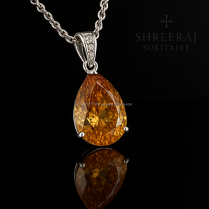 Diamant naturel certifié de 0,60 carat, coupe coussin, couleur orange brunâtre foncé, pour solitaire certifié SHREERAJ - Product Image 2