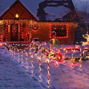 Decorazioni Natalizie: 10 Luci a Forma di Bastoncino di Zucchero per Esterni e 21 Luci Solari per Sentieri, 8 Modalità di Illuminazione, Luci da Giardino Impermeabili - Product Image 2