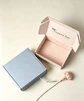 Boîte cadeau en papier écologique style enveloppe, gaufrage feuille botanique, logo personnalisé en feuille d'or, pour mariage, plusieurs couleurs disponibles