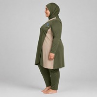 Ensemble Burkini Modeste au Design Moderne pour la Plage – Structure Flexible, Extensible, Coupe Classique, Respirant, Séchage Rapide