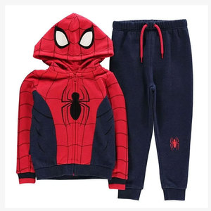 Adult Unisex Animal <b>Print</b> Kids Tracksuits Navy Color Block Tracksuit Set Full Sleeve Zipper Sporty Autumn Wear Side Pockets Loos - Product Image 1