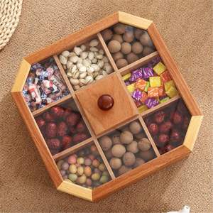 Eco-Friendly Round Wooden Dry Fruit & <b>Sweets</b> Container Modern Portable Wedding & Housewarming Return Gift for Guests - Product Image 6