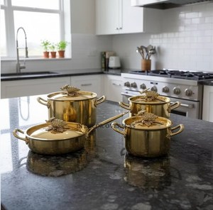 หม้อตุ๋นสเตนเลสสตีลคุณภาพสูงแบบตอกลายด้วยมือ ยี่ห้อรัฟโฟนี สไตล์ยุโรปสมัยใหม่ ขายดีที่สุด เหมาะสำหรับใช้ในบ้าน โรงแรม และครัว - Product Image 2