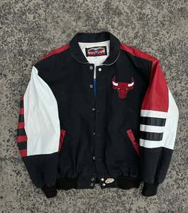 แจ็คเก็ตหนังสไตล์วินเทจ แบรนด์เจฟฟ์ แฮมิลตัน ชิคาโก แชมเปี้ยนชิพปี 1995 - Product Image 3