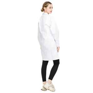 Blouse de laboratoire blanche légère pour homme, grande taille, pour personnel hospitalier, avec détection d'aiguilles et options de logo personnalisé - Product Image 3