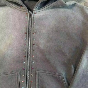Sweat à capuche surdimensionné vintage en coton épais 460 g/m² délavé à l'acide pour homme - Product Image 2