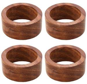 Anillos de Servilleta de Madera con Encanto Rústico para Mesas de Estilo Rústico, Madera Maciza, Duraderos, Ecológicos, Diseño Clásico para Catering y Fiestas - Product Image 2