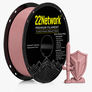 Filamento PLA Rosa Polvoriento 22Network de 1.75mm, Bobina de 1KG, Filamento para Impresora 3D Industrial de Alta Velocidad 300mm/s, Directo de Fábrica OEM ODM - Product Image 1
