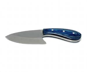 Custom Handmade Steel <b>Craft</b> Edge <b>Tool</b> with Full Tang Blue Pakkawood Scales Fixed Blade Outdoor Utility <b>Tool</b> - Product Image 1