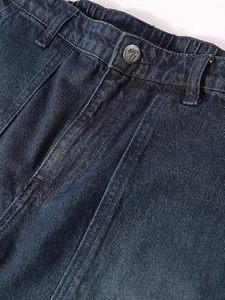 Jean en denim délavé ample et uni pour homme, style streetwear, coupe large, 100 % coton - Product Image 5