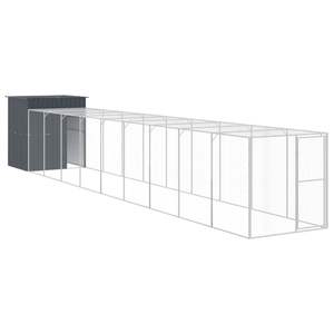 Grande cage à poulets en acier galvanisé anthracite, cage pour animaux durable - Product Image 2