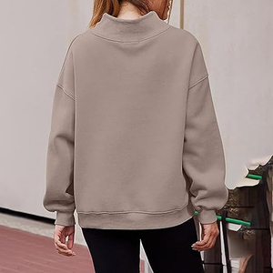 Women Mock Neck Sweatshirt Everyday Casual Wear - Product Image 2