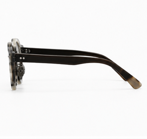 Luxury Natural Handmade Eco-Friendly Lightweight <b>Round</b> Buffalo Horn <b>Sunglasses</b> Eyewear Frame for Men and Women - Product Image 2