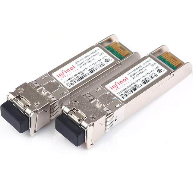 For Arista SFP+ 10G SMF 1270nm 1330nm 60KM BIDI Simplex Optical SFP+ Optical Module Fiber Optic Transceiver Module