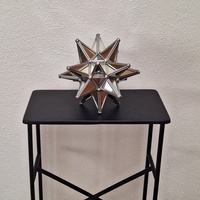 Étoile de Moravie en métal personnalisée, luxe, écologique, très demandée, style Art déco vintage, décoration d'intérieur, vaisselle pour mariage et fête