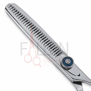 Ciseaux texturisants de salon en acier inoxydable pour la retouche des cheveux avec vis réglable - Product Image 3
