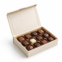 Maßgefertigte Elfenbeinfarbene Luxus-Schokoladengeschenkbox Starre Magnetische Verpackungsbox mit Einlage für Pralinen und Geschenke Großhandel