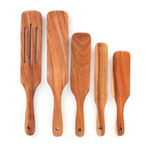 Juego de espátulas de madera para cocinar y hornear, utensilios de cocina, herramientas de cocina, suministro de fábrica. - Product Image 5