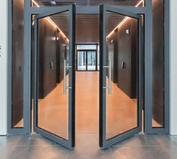 Porte coupe-feu commerciale vitrée la plus vendue avec verre ignifuge pour hôtels et projets hôteliers à prix abordable