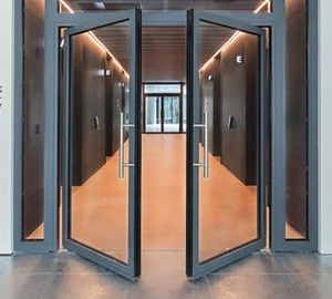 Porte coupe-feu commerciale vitrée la plus vendue avec verre ignifuge pour hôtels et projets hôteliers à prix abordable - Product Image 1