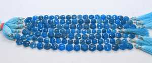Natural Neon <b>Blue</b> Apatite Faceted Hexagon Cut <b>Beads</b> 8-9MM <b>Blue</b> Apatite Fancy Shape Gemstone <b>Beads</b> 8 Inch For Jewelry Making - Product Image 5