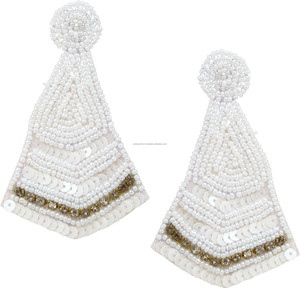 Pendientes de Moda Hechos a Mano de la Mejor Calidad 2025, Duraderos, con Cuentas y Bordados a Mano, Multicolores, Tamaño Personalizado, Joyería Unisex - Product Image 3