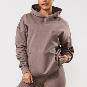 Manufacture Winter <b>Tops</b> Comfortable Cotton Embroidery Hoodies Custom Design Fleece Women Pullover Hoodie - Product Image 6