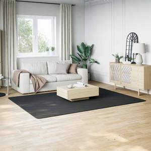 Alfombra Peluda Negra de Poliéster de 78.7 x 108.3 Pulgadas, Alfombras y Conjuntos de Alfombras - Product Image 1