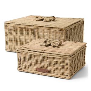 Unique Large Rattan Underbed Storage Basket with Lid, Wicker Laundry <b>Hamper</b> & Clothes Organizer <b>Box</b> Vietnam Factory - Product Image 2
