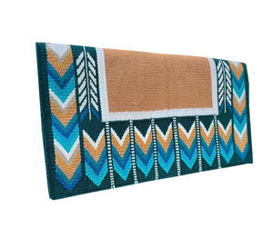 Custom Western Saddle Pad Handwoven Wool Felt Horse Saddle <b>Blanket</b> Colorful Equestrian Riding Pad - Product Image 4
