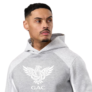 Custom <b>Mens</b> Winter Color Block Pullover Hoodie Cotton Polyester <b>Fleece</b> Raglan Sleeve Kangaroo Pocket Casual Gym Training Wear - Product Image 3