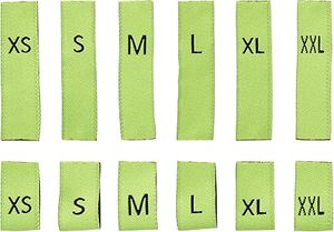 Étiquettes de vêtements en tissu de coton de haute qualité, logo tissé, différentes formes, étiquette de vêtement tissée avec découpe laser - Product Image 5