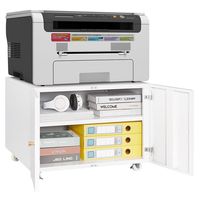 Classeur mobile de piédestal de support de copieur en acier blanc de 2 portes pour le support d'imprimante de meubles de bureau