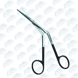 Tijeras nasales Heymann Knight negras de 7 pulgadas, cuchillas rectas de ángulo a lado, tijeras quirúrgicas para turbinectomía nasal Heymann - Product Image 6