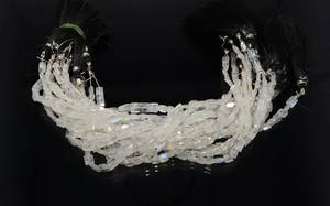 Natural Rainbow Moonstone Faceted Chicklet Shape <b>Beads</b> 5-5.5 MM Square Baguette Shape Gemstone <b>Beads</b> 8 Inch Moonstone <b>Beads</b> - Product Image 4