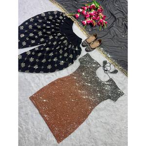 Robes de soirée de créateur Top Dhoti Salwar Dupatta - Product Image 4